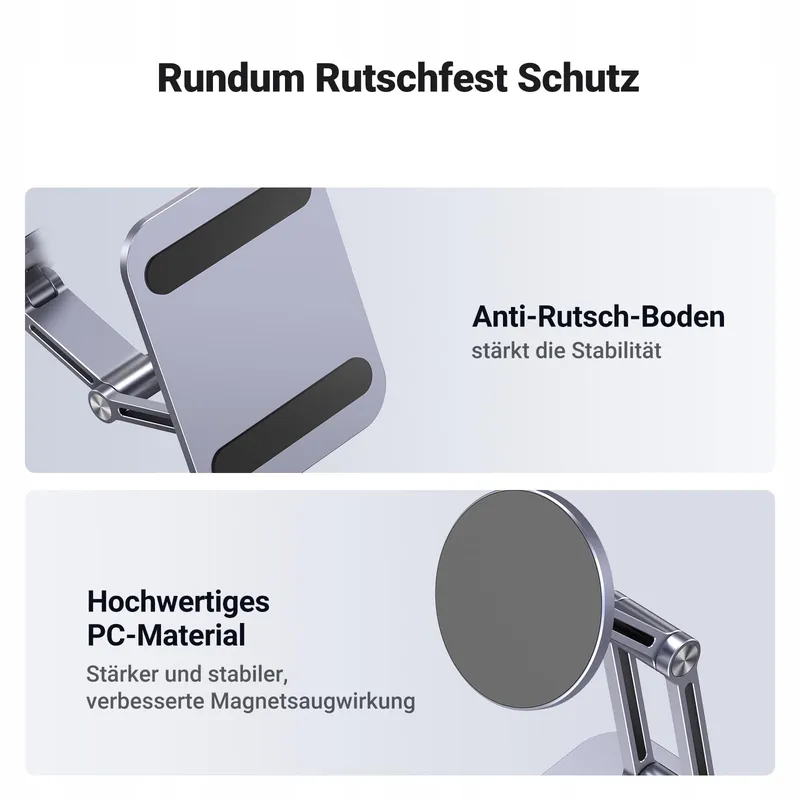 UGREEN Magnetische Telefoonstandaard MagSafe Opvouwbaar Grijs — foto 6