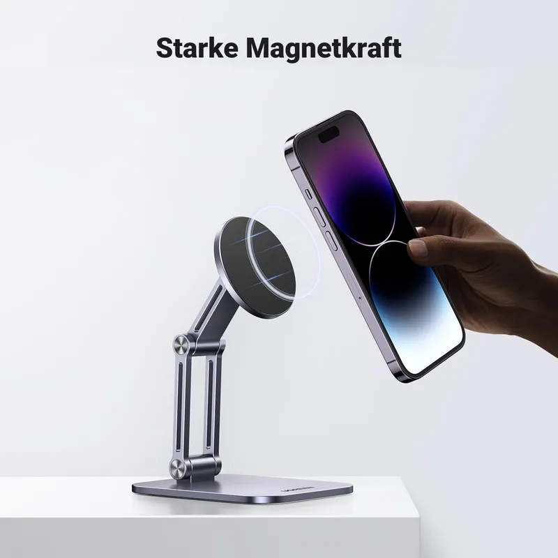 UGREEN Magnetische Telefoonstandaard MagSafe Opvouwbaar Grijs — foto 3