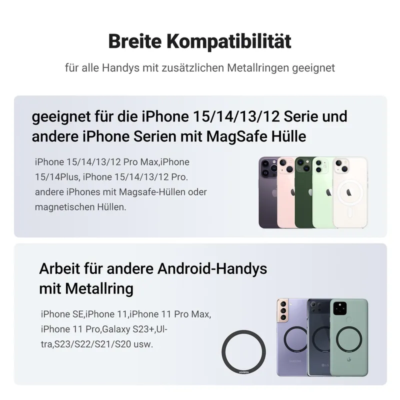 UGREEN Magnetische Telefoonstandaard MagSafe Opvouwbaar Grijs — foto 4