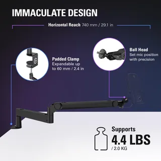 ELGATO Wave Mic Arm LP Premium Microfoonarm Voor Podcast En Streaming — miniatuur 5