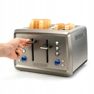 BLACK+DECKER Broodrooster 1960W Digitaal 6 Standen 4 Sleuven — miniatuur 3