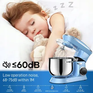 VEZZIO Keukenmachine 1500W Stil 10 Standen 8,5L Blauw — miniatuur 6