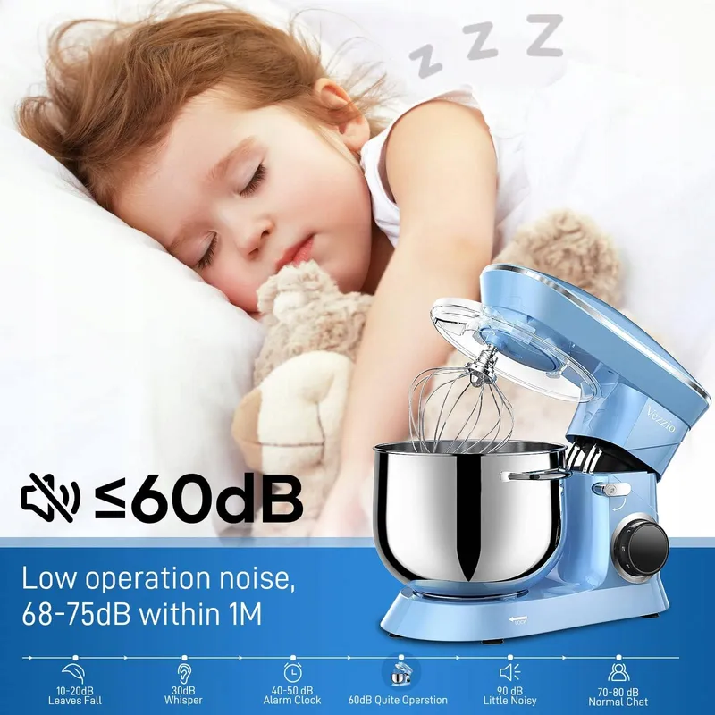 VEZZIO Keukenmachine 1500W Stil 10 Standen 8,5L Blauw — foto 6