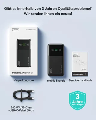 INIU Powerbank 25000mAh 140W USB C Telefoons Laptops — miniatuur 7