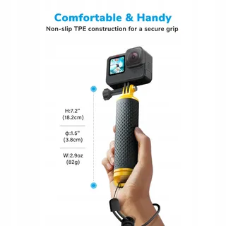 SAMETOP Drijvende Handgreep GoPro Hero DJI Osmo Action Geel — miniatuur 3