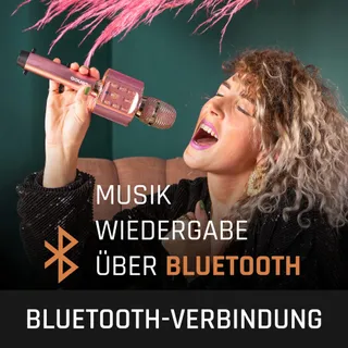 LENCO BMC-090 Karaoke Microfoon Bluetooth LED Roze Android iOS — miniatuur 5