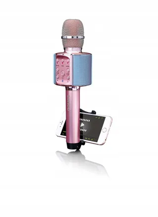 LENCO BMC-090 Karaoke Microfoon Bluetooth LED Roze Android iOS — miniatuur 4