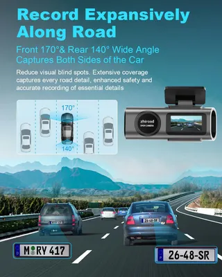ZHIROAD Dashcam 4K 1080P WiFi 64GB Nachtmodus WDR 170 140 — miniatuur 6