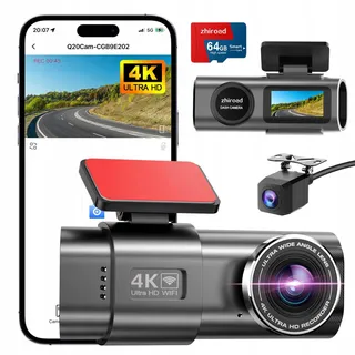 ZHIROAD Dashcam 4K 1080P WiFi 64GB Nachtmodus WDR 170 140 — miniatuur 1