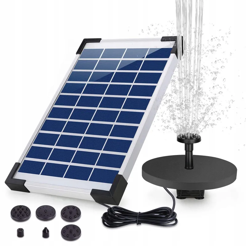 AISITIN Solar Fontein 5.5W 1500mAh Batterij Vijver Tuin — foto 1