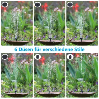 AISITIN Solar Fontein 5.5W 1500mAh Batterij Vijver Tuin — miniatuur 6