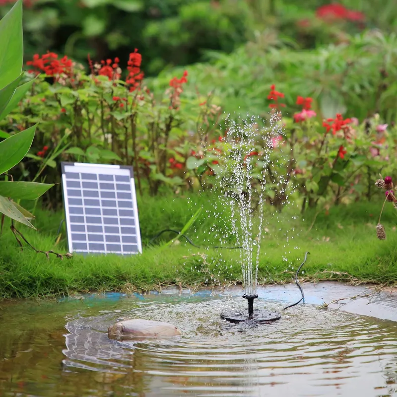 AISITIN Solar Fontein 5.5W 1500mAh Batterij Vijver Tuin — foto 7