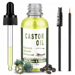 Bio Ricinusolie 100% Natuurlijk Haar Wimpers Wenkbrauwen Baard 30ml — miniatuur 1