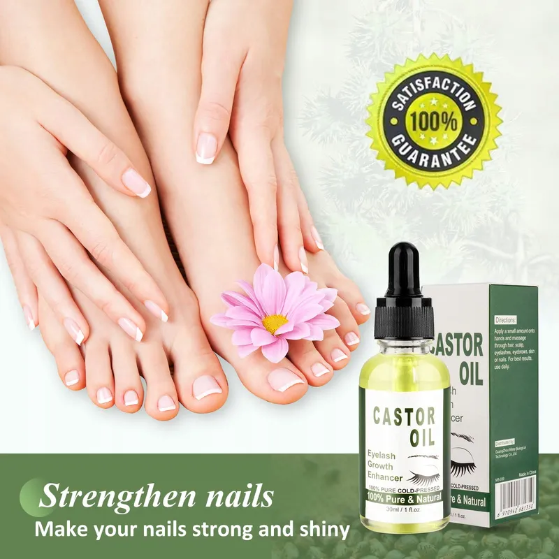 Bio Ricinusolie 100% Natuurlijk Haar Wimpers Wenkbrauwen Baard 30ml — foto 6