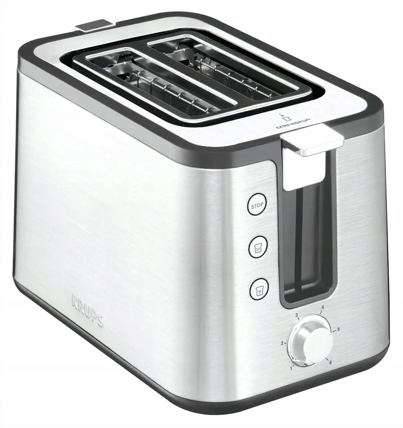 KRUPS KH442D Broodrooster Premium 2 Sneden 850W Zilver Zwart — foto 2