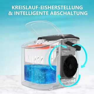 EUHOMY IJsblokjesmachine Compact 12kg/24u Snel Draagbaar — miniatuur 6