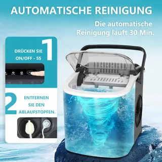 EUHOMY IJsblokjesmachine Compact 12kg/24u Snel Draagbaar — miniatuur 7