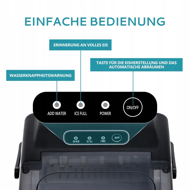 EUHOMY IJsblokjesmachine Compact 12kg/24u Snel Draagbaar — foto 9