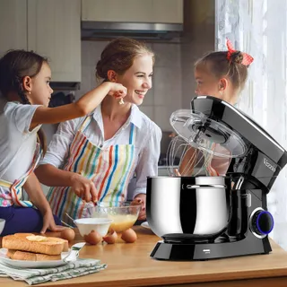 VEZZIO Keukenmachine 1500W Stil 10 Snelheden 8,5L RVS Kom Zwart — miniatuur 7