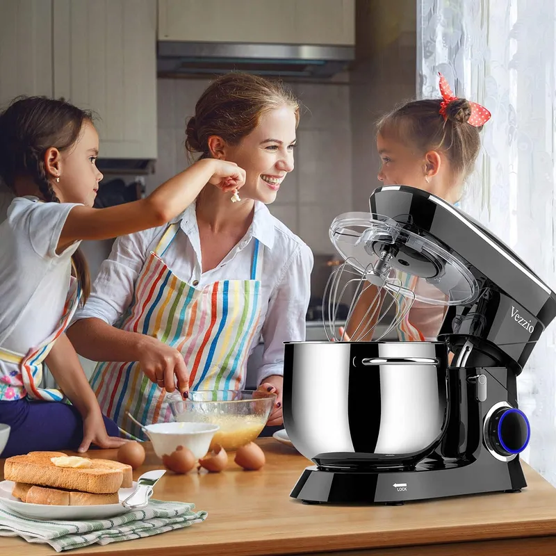VEZZIO Keukenmachine 1500W Stil 10 Snelheden 8,5L RVS Kom Zwart — foto 7