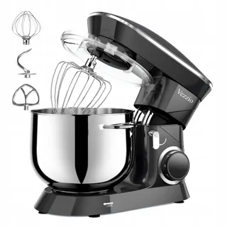 VEZZIO Keukenmachine 1500W Stil 10 Snelheden 8,5L RVS Kom Zwart — miniatuur 1