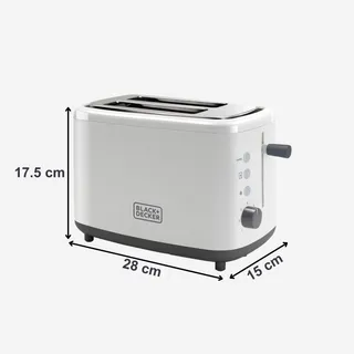 BLACK+DECKER BXTO820E Broodrooster 820W 2 Sleuven 7 Standen — miniatuur 5