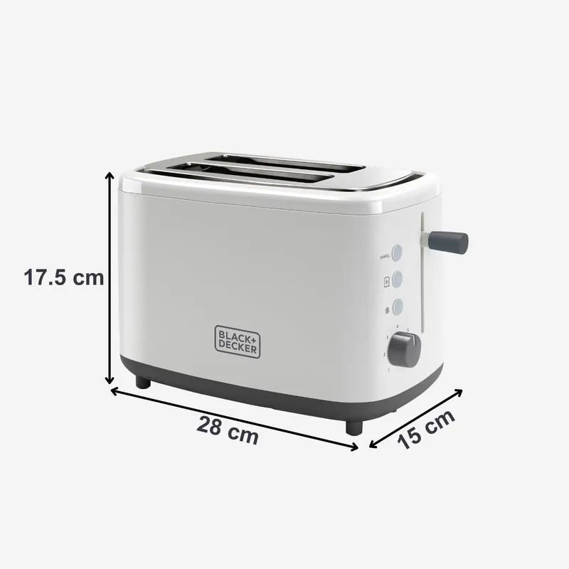 BLACK+DECKER BXTO820E Broodrooster 820W 2 Sleuven 7 Standen — foto 5
