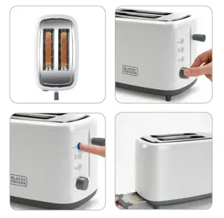 BLACK+DECKER BXTO820E Broodrooster 820W 2 Sleuven 7 Standen — miniatuur 14