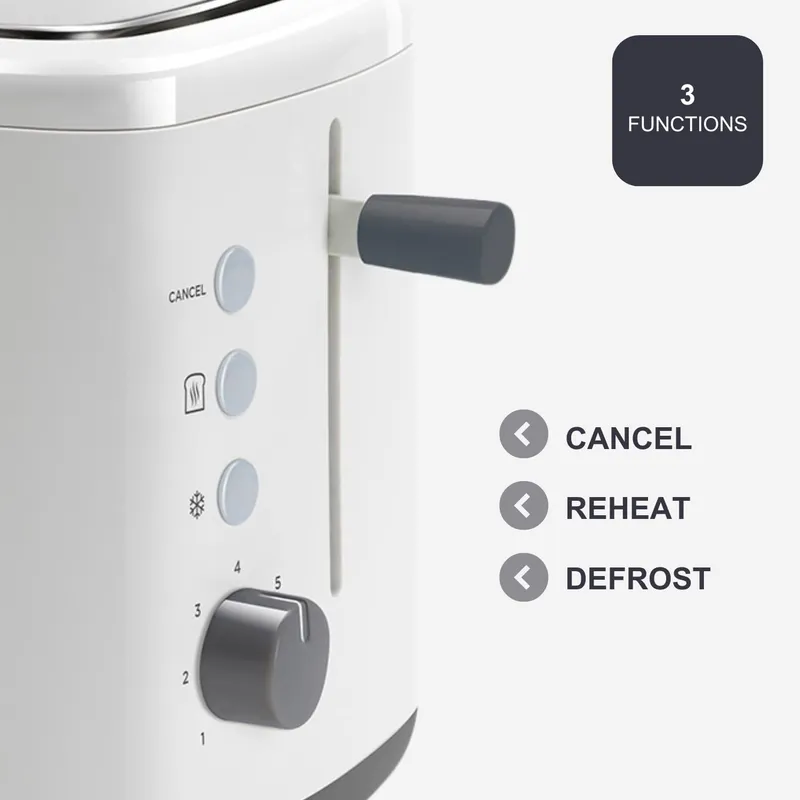 BLACK+DECKER BXTO820E Broodrooster 820W 2 Sleuven 7 Standen — foto 2