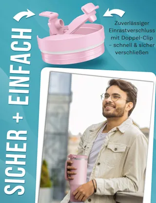 VESPERBOX Kinny Thermosbeker met Rietje RVS BPA-vrij — miniatuur 6