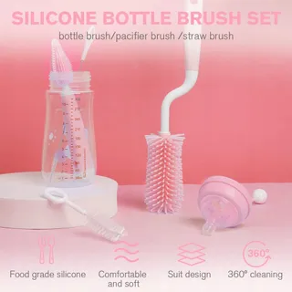 VICLOON Siliconen Flessenborstel Set Baby BPA-vrij — miniatuur 4