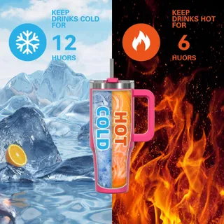WATERSY Thermosbeker 891ml RVS met Handvat en Rietje — miniatuur 8