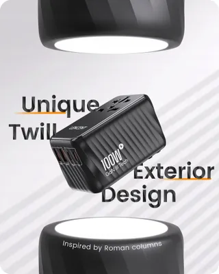 LENCENT Reisadapter 100W GaN3 2x USB C 2x USB A Wereldwijd — miniatuur 4