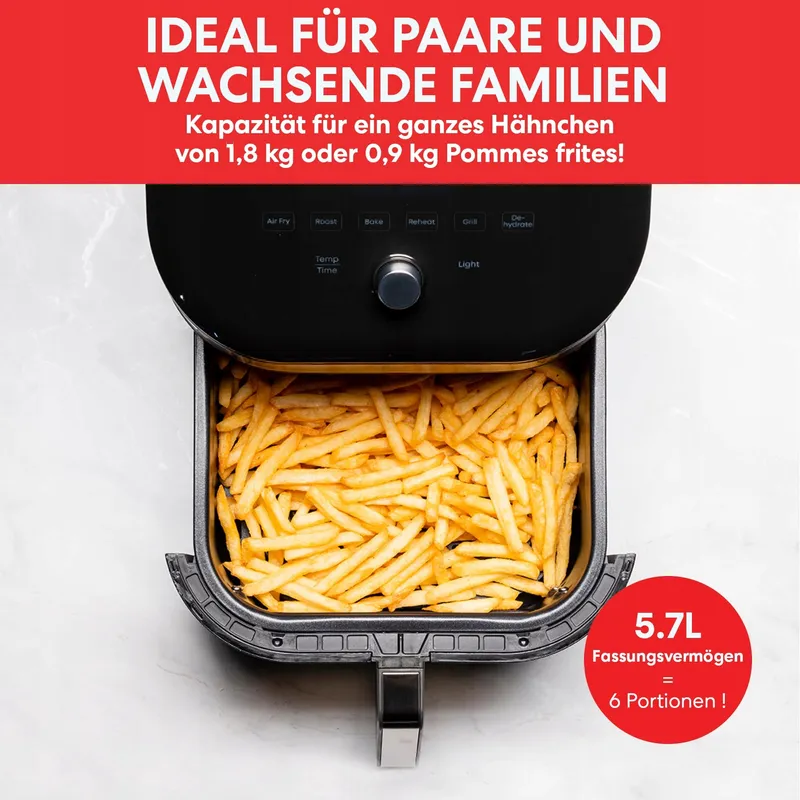 INSTANT Vortex Plus ClearCook Airfryer 5,7L 1700W Zwart — foto 6