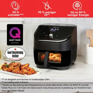 INSTANT Vortex Plus ClearCook Airfryer 5,7L 1700W Zwart — miniatuur 7