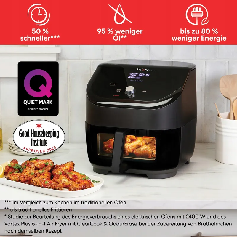 INSTANT Vortex Plus ClearCook Airfryer 5,7L 1700W Zwart — foto 7