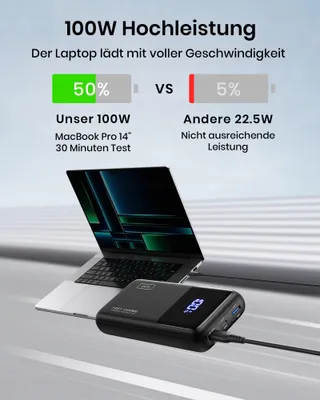 INIU Power Bank 100W 25000mAh USB C Voor Laptops En Telefoons — miniatuur 1