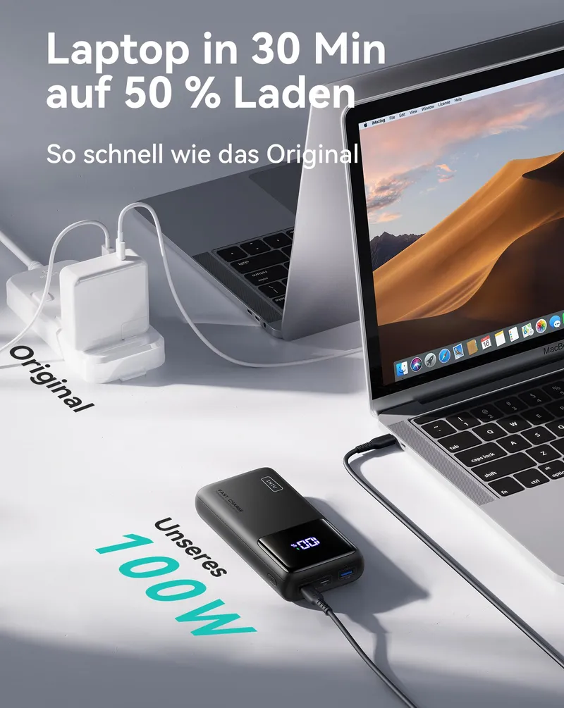 INIU Power Bank 100W 25000mAh USB C Voor Laptops En Telefoons — foto 4