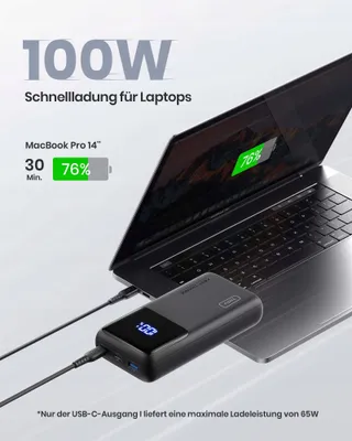 INIU Power Bank 100W 25000mAh USB C Voor Laptops En Telefoons — miniatuur 9
