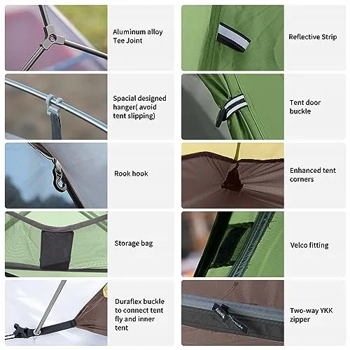 NATUREHIKE Cloud Up Camping Tent 2 Personen Licht Waterdicht — foto 7