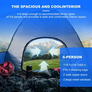 NATUREHIKE Cloud Up Camping Tent 2 Personen Licht Waterdicht — miniatuur 11