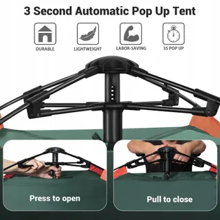 CFLITY Camping Tent 3 Personen Automatisch Waterdicht 4 Seizoenen — miniatuur 3