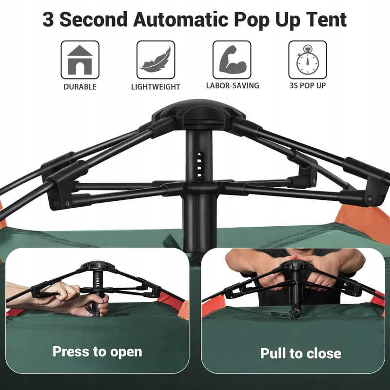 CFLITY Camping Tent 3 Personen Automatisch Waterdicht 4 Seizoenen — foto 3
