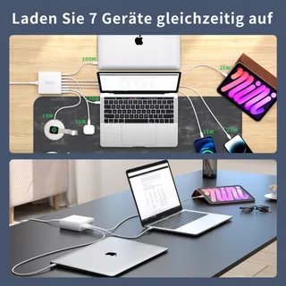 FINIBO USB C Oplader 300W Meervoudig 7 Poorten — miniatuur 6