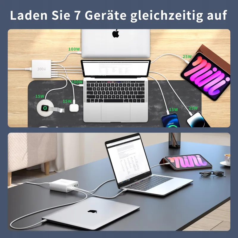 FINIBO USB C Oplader 300W Meervoudig 7 Poorten — foto 6