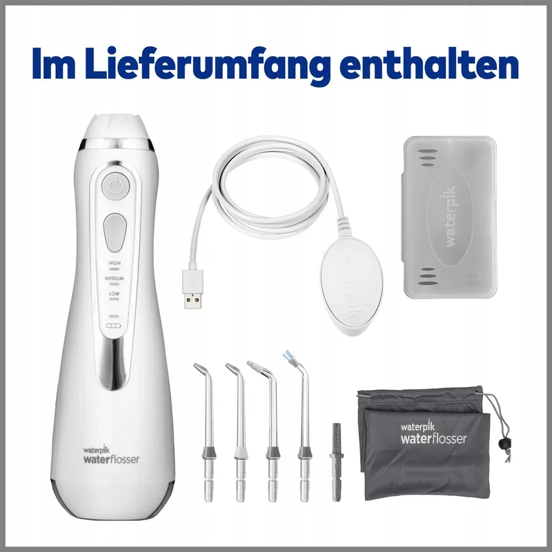 WATERPIK Cordless Advanced Waterflosser 4 Opzetstukken 3 Standen Wit — foto 8