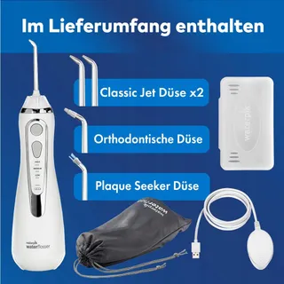 WATERPIK Cordless Advanced Waterflosser 4 Opzetstukken 3 Standen Wit — miniatuur 7