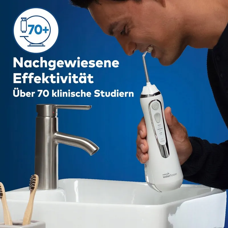 WATERPIK Cordless Advanced Waterflosser 4 Opzetstukken 3 Standen Wit — foto 3