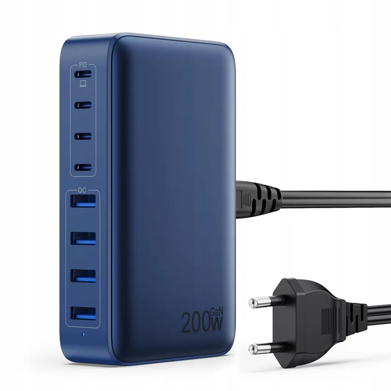 FEOB GaN III USB C Oplader 200W 8 Poorten Laptops Telefoons — foto 1
