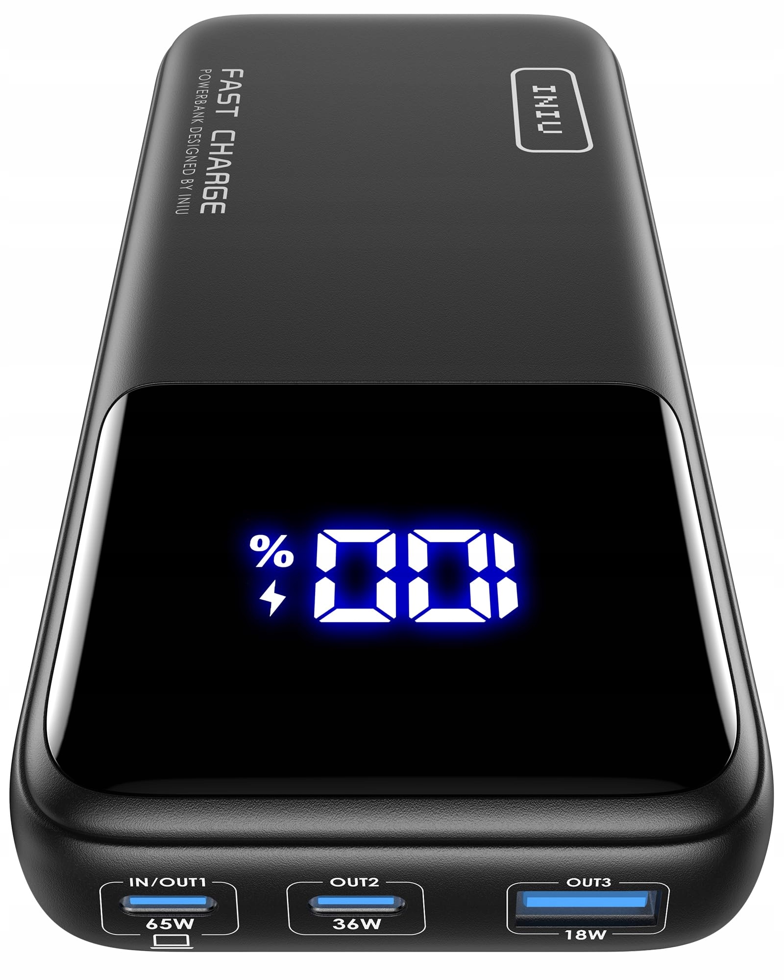 INIU Powerbank 20000mAh 65W USB-C Telefoon Laptop